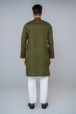 Men's Panjabi : Olive & Navy