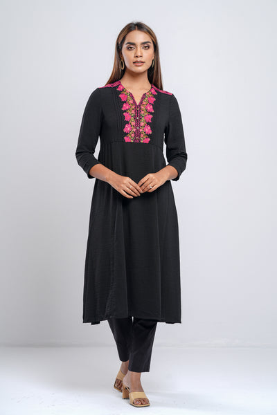 Women's Ethnic Kurta : Jet Black