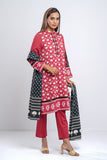 Women's Lawn - Three Piece : Navy Blue  & Maroon