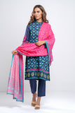 Women's Lawn - Three Piece : Navy Blue  & Maroon