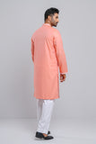 Men's Panjabi : Lilac, Harvest Gold & Apricot Peach