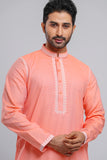 Men's Panjabi : Lilac, Harvest Gold & Apricot Peach