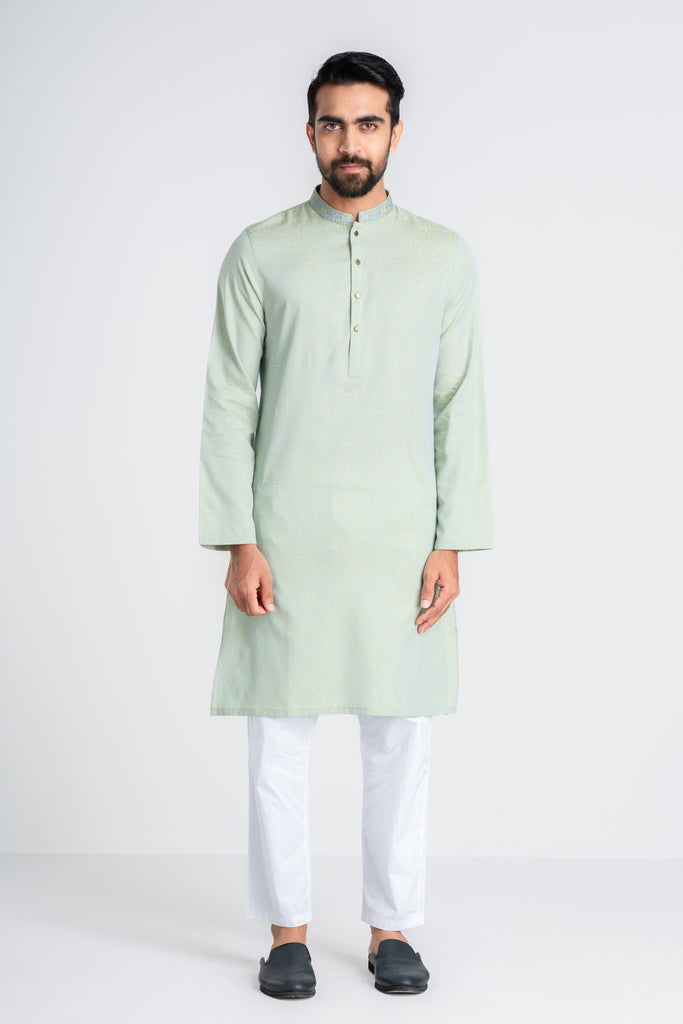 Men's Panjabi : YELLOW GREEN , RUSTIC RED & BROWN DERBY – Yellow Clothing