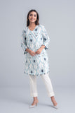 Women's Lawn Kurta - Red & Off White