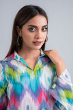 Women's Lawn Kurta -  Green Ikat