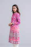 Women's Lawn Kurta - Geranium Pink & Aqua Green