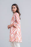 Women's Lawn Kurta - Red & Off White