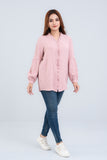 Women's Casual Shirt : Dusty Pink & Stone Blue