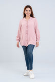 Women's Casual Shirt : Dusty Pink & Stone Blue