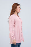 Women's Casual Shirt : Dusty Pink & Stone Blue