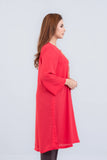 WOMEN'S ETHNIC KURTA : Red & Navy