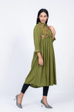 Women's ethnic kurta : Avocado printed