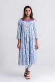 Women's Ethnic Kurta : Going Green Printed & Placid Blue Printed