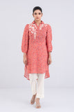 Women's Embroidered Viscose Ethnic Kurti with Shirt Collar