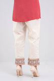 Women's Ethnic Pant: Navy Blue & Off White