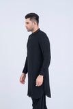 Regular Fit Dollar-Embroidered Men's Kabli Set: Jet Black &  Optical White