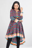 Women's Kurti : Classic Blue & Plum Purple