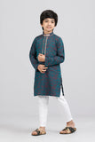 Boys Panjabi ( 0 - 15 Years )  : Sea Green & Black