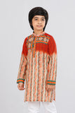 Boys Panjabi (0-15 Years) : Orange Ikat