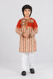 Boys Panjabi (0-15 Years) : Orange Ikat