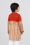 Boys Panjabi (0-15 Years) : Orange Ikat