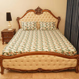 Bed Sheet - Green Leaves (King Size & Queen size )