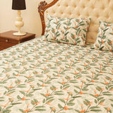 Bed Sheet - Green Leaves (King Size & Queen size )