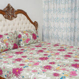 Bed Sheet - Multi Floral (King Size & Queen Size )