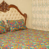 Bed sheet : Ocean Multi ( king & Queen size )