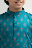 Boy's Panjabi : Green Printed & Floral Blue (0-15 Years)