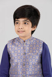 Boys Kurta Set : Navy Blue & Brown  (4-15 Years)