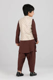 Boys Kurta Set : Navy Blue & Brown  (4-15 Years)