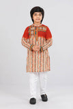 Boys Panjabi (0-15 Years) : Orange Ikat