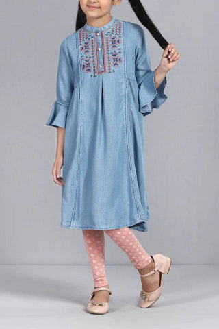 Girl's Ethnic : BLUE TENCEL (2-8 Years)