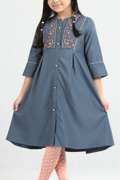 Girl's Ethnic : Stone Blue (2-8 Years)