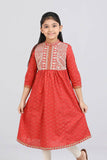 Girls Ethnic (2-8 Years) : Rose Red & Chilli pepper