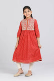 Girls Ethnic (2-8 Years) : Rose Red & Chilli pepper