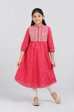 Girls Ethnic (2-8 Years) : Rose Red & Chilli pepper