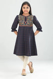 Girls ethnic tops : Navy check & White Check (2-8 years)