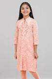 Girls Ethnic : Vanilla Printed & Candle Lt peach printed ( 2-8 Years)