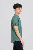 Junior Boy's shirt : Green & Maroon (10-14 Years)