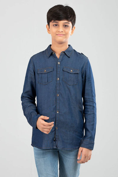 Junior BOYS SHIRT:  INDIGO