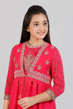 Junior Ethnic tops : CHOCOLATE TRUFFLE PRINTED & ROSE RED PRINTED  (10-14 Years)