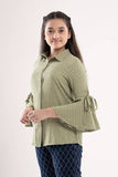 Junior Girls Casual Shirt (10-14 Years) : Green