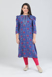 Junior Girls Ethnic Tops (10-14 Years) : Rose Red Printed  & R Blue Printed