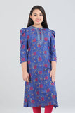 Junior Girls Ethnic Tops (10-14 Years) : Rose Red Printed  & R Blue Printed