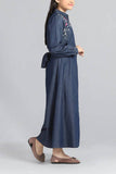 Junior Girls Long Dress : Sky blue & Indigo (10-14 Years)