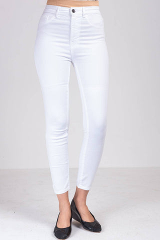 Ladies Woven Jegging WHITE 250