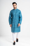 Men's panjabi : Aqua forest & Sail