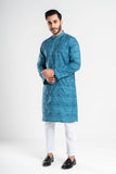 Men's panjabi : Aqua forest & Sail